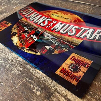 All Over The World Colmans Mustard - Metal Sign 6x8inch