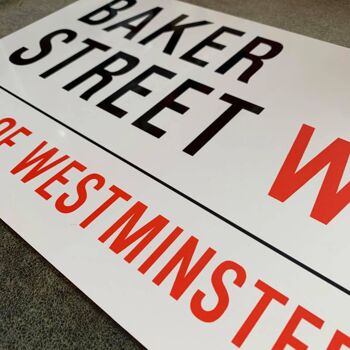 Plaque de rue Bakers Street London - Plaque en métal 8 x 10 pouces 2