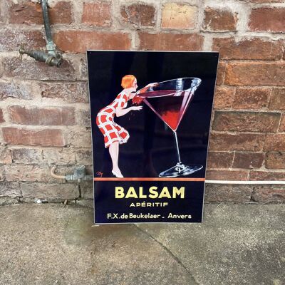 Balsam Aperitif Botella de bebida - Placa de metal 28x40cm