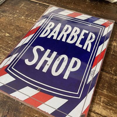 Barber Shop Everyone One own business Cartello in metallo 6x8 pollici