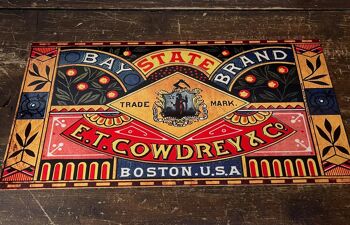 Bay State Boston USA Plaque murale en métal 6x3inch