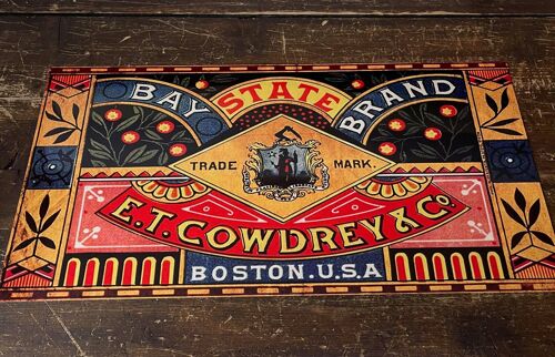 Bay State Boston USA Metal Wall Sign 12x6inch