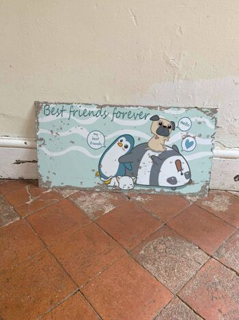 Best friends Forever Plaque murale en métal 15,2 x 7,6 cm