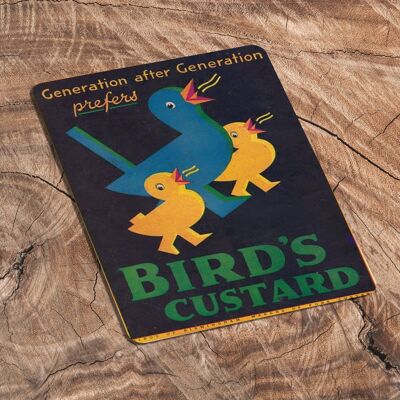 Birds Custard Generation Prefers Metallschild 15,2 x 20,3 cm