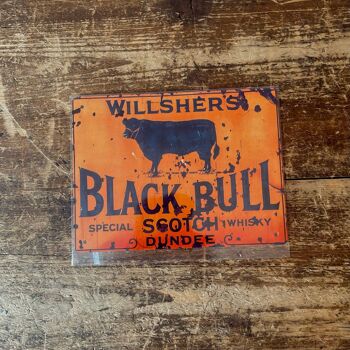 Black Bull Scotch Farmhouse - Panneau publicitaire en métal 15,2 x 20,3 cm 3