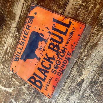 Black Bull Scotch Farmhouse - Panneau publicitaire en métal 24x32 pouces 4