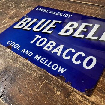 Blue Bell Tobacco - Enseigne murale publicitaire en métal 16x24inch 1