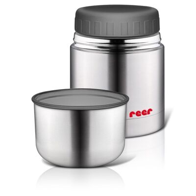 Stainless steel thermal food container with cup