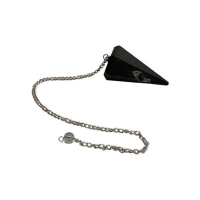 Pendulum with Chain, Black Agate