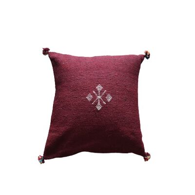 Burgundy Berber cushion