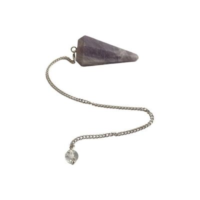 Pendulum with Chain, Lepidolite