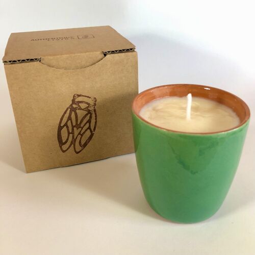 Christmas aromatic soy wax candle – green