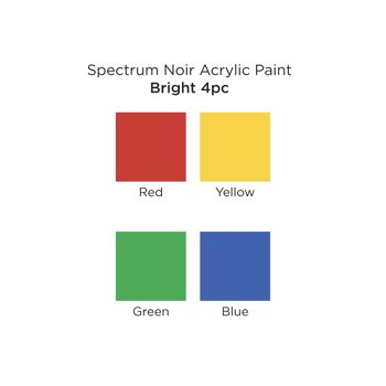 Marqueur de peinture acrylique Spectrum Noir (4PC) - Brillant 2