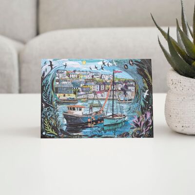 Sea Fever Gift Card (Mevagissey harbour, Cornwall)