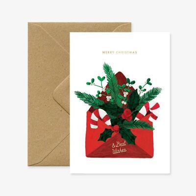Weihnachtsbeste-Wünsche-Umschlag