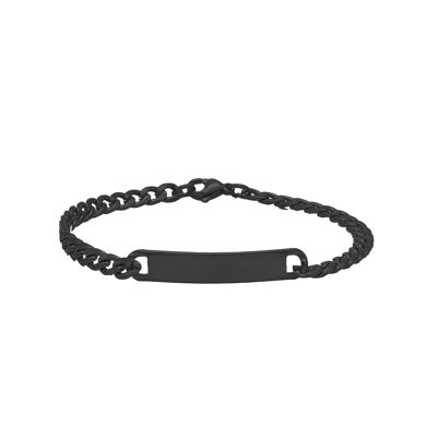 Bracelet femme en acier inoxydable noir