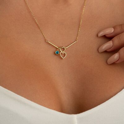 Heart of Gold necklace mit Nazar