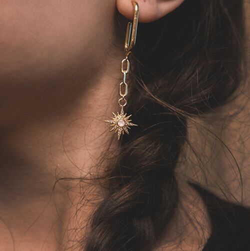 Robyn Star Drop Charm Earrings - Gold