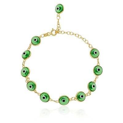 Multi Nazar Bracelet - green