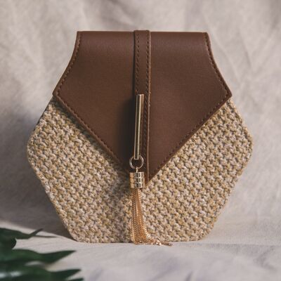 Bolso Isla Woven Rattan - Tan