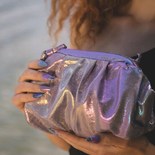 Melody Iridescent Cloud Bag - Purple