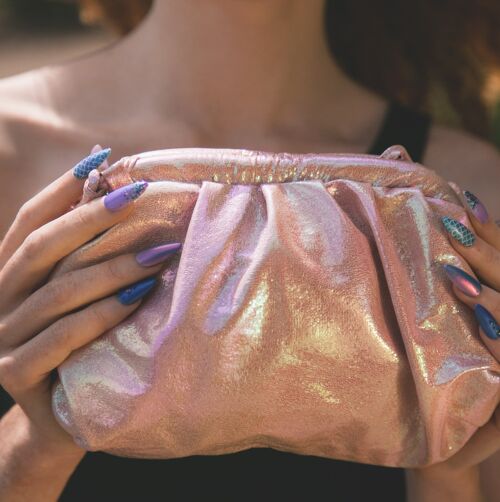 Melody Iridescent Cloud Bag - Pink