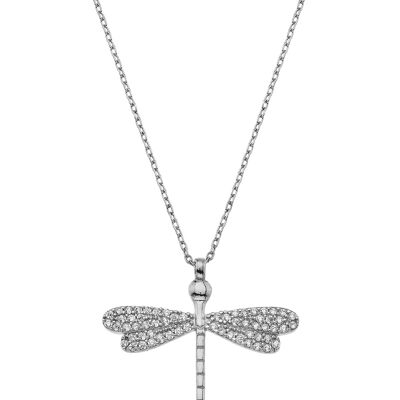 Libellen Kette - Silber - 45cm