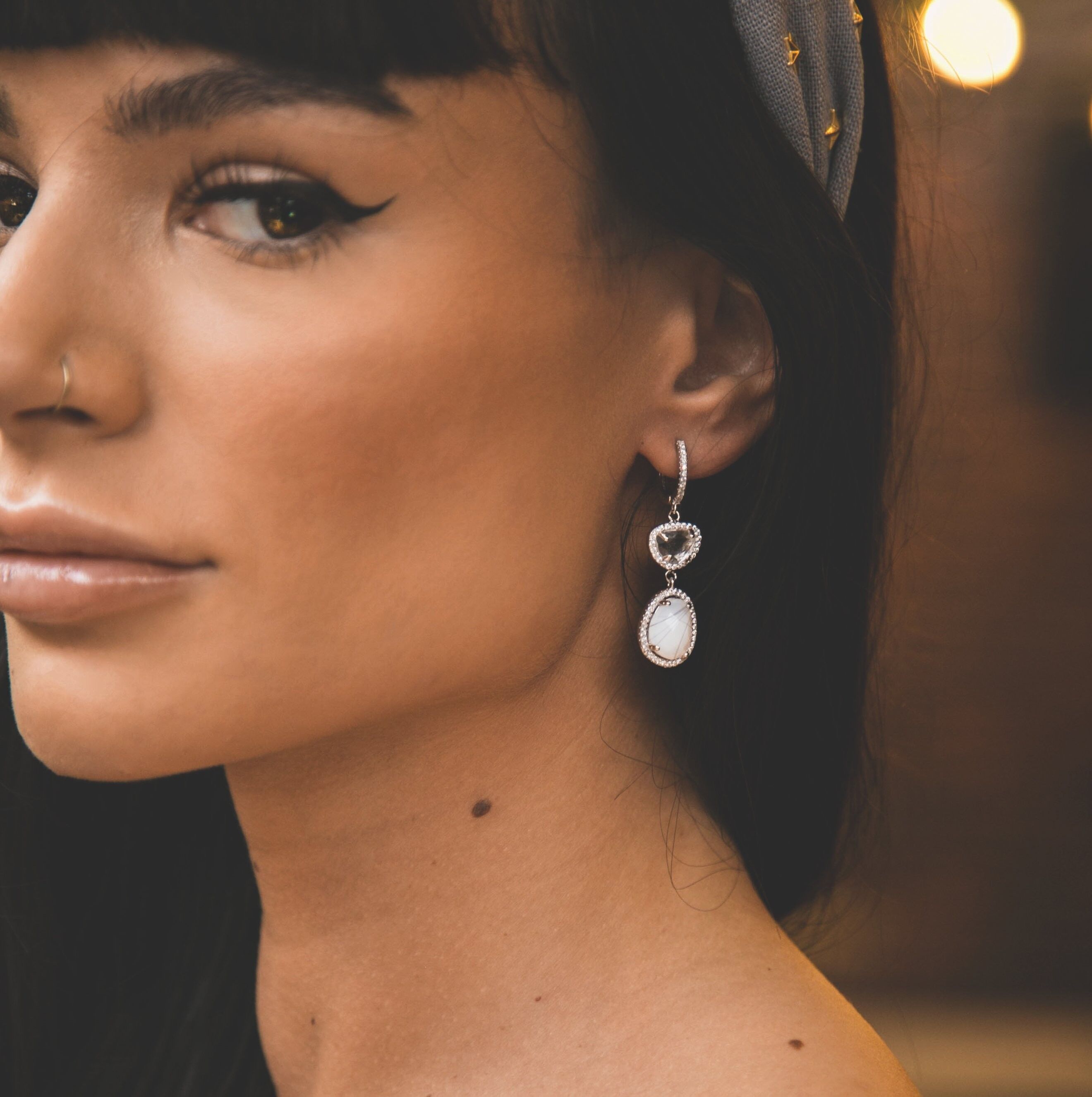 Orecchini pendenti Eve Moonstone