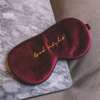 Chessa Velvet Sleep Eye Mask - Rot