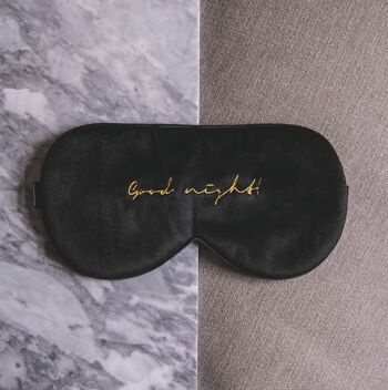 Masque pour les yeux Chessa Velvet Sleep - Noir 1