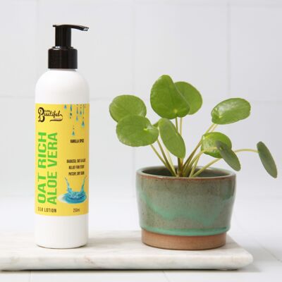 Haferreiche Aloe Silk Lotion (für besonders trockene und empfindliche Haut) - Vanillegewürz