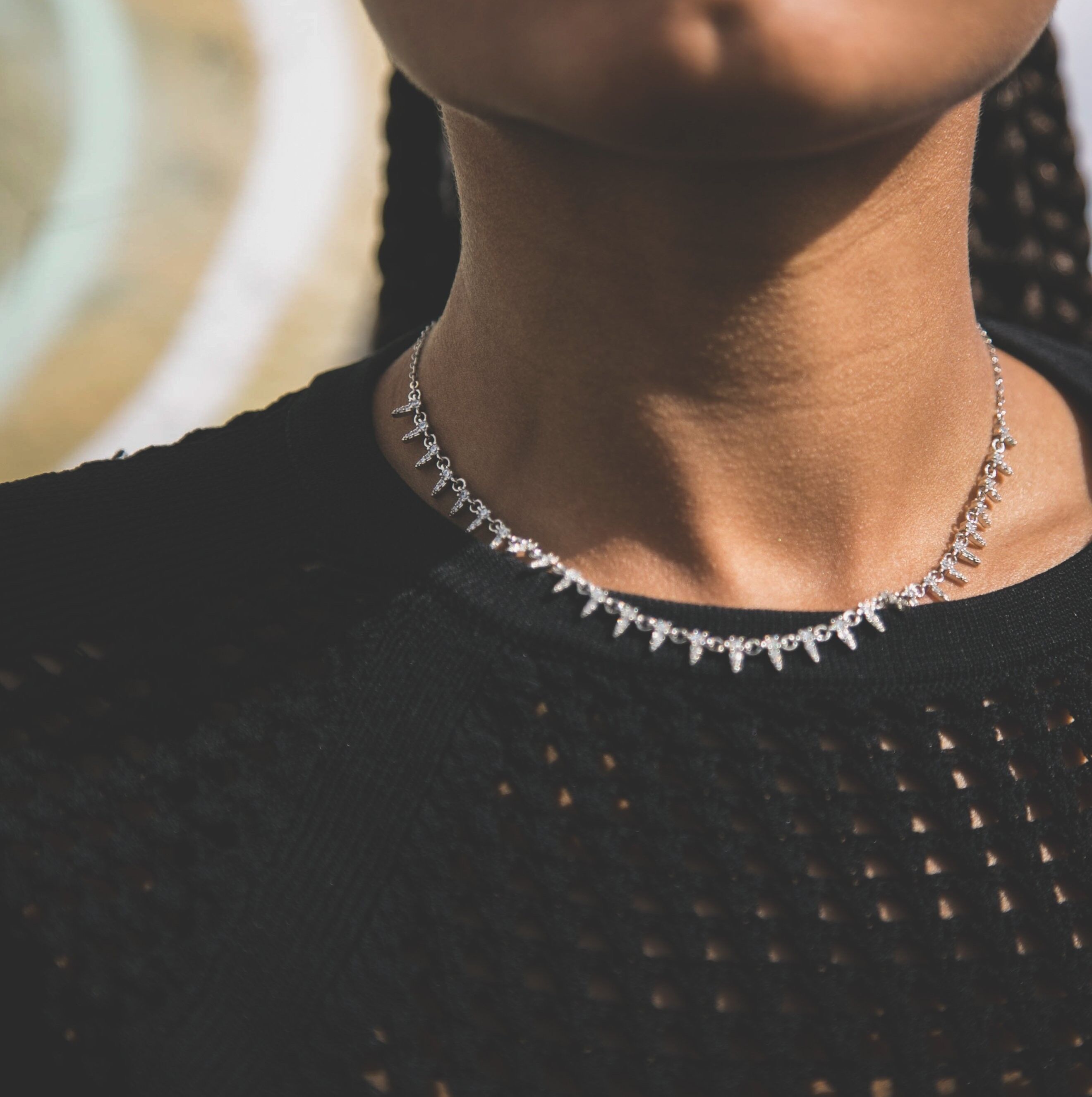 Collana girocollo Lux Spike - Argento