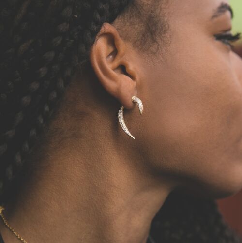 Gwen Spike Back Earrings - Gold