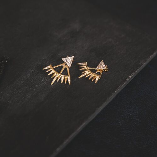 Ramona Spike Stud Earrings - Gold