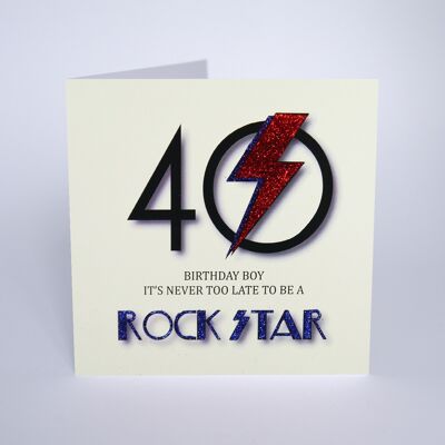 40 anniversaire garçon, il n'est jamais trop tard pour être une rock star