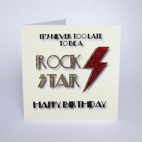 It's Never Too Late To Be A Rock Star Happy Birthday