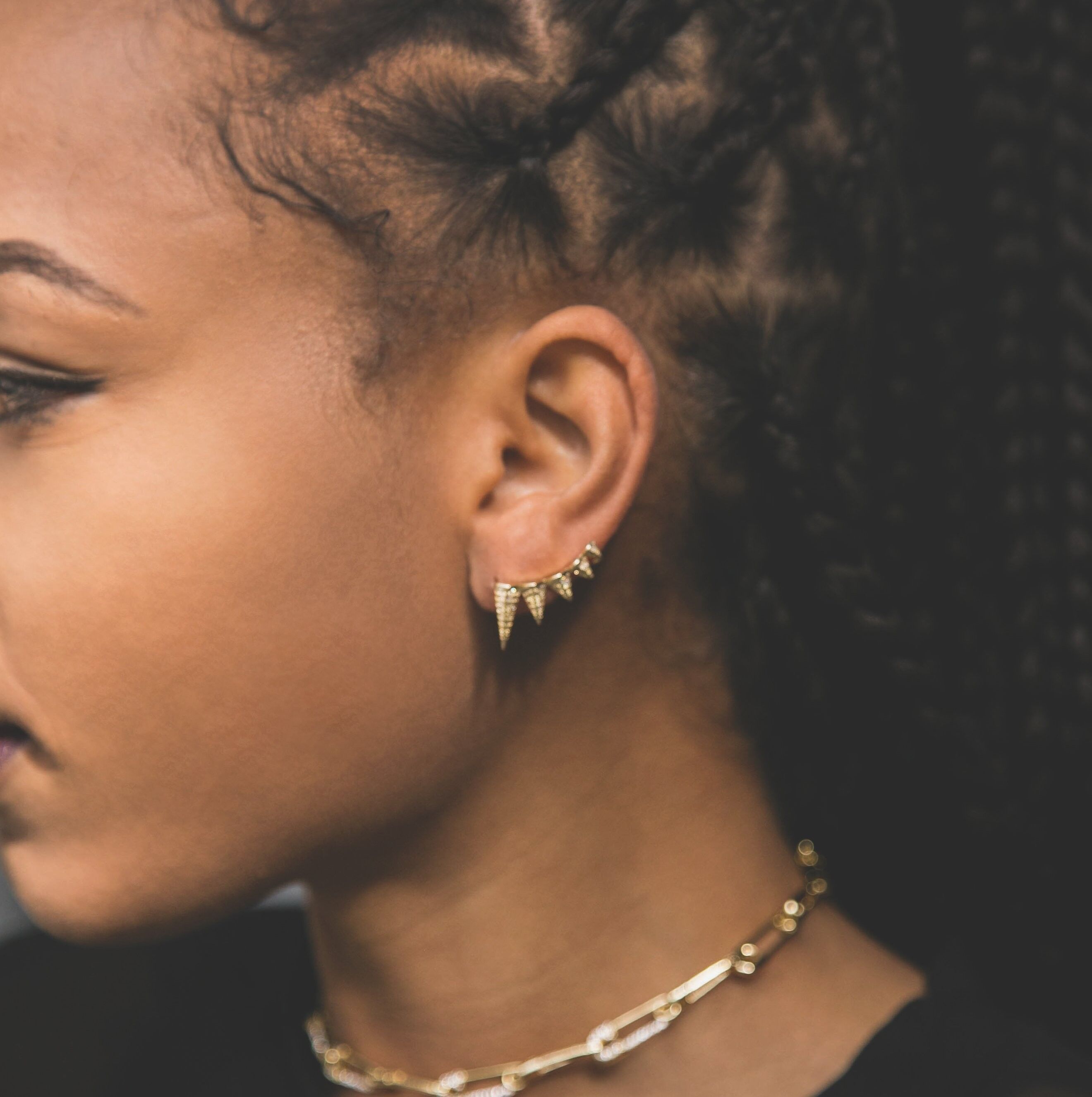 Orecchini Electra Spike Climber - Oro