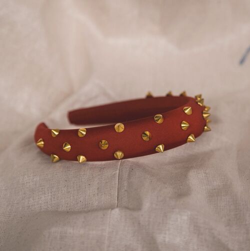 Roxy Gold Spike Headband - Red