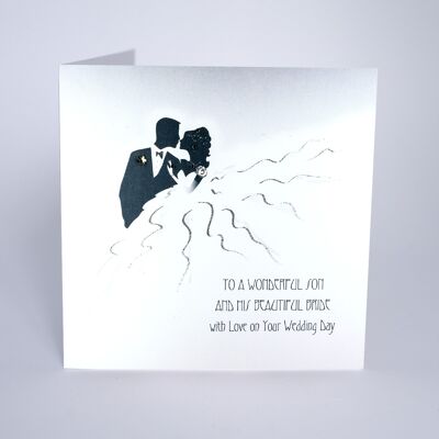 An einen wunderbaren Sohn und seine wunderschöne Braut mit Liebe an Ihrem Hochzeitstag