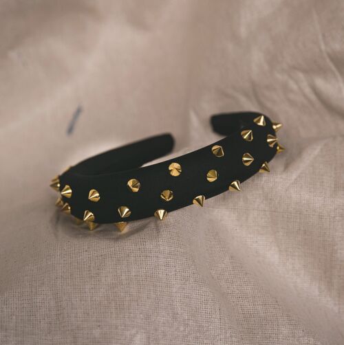 Roxy Gold Spike Headband - Black