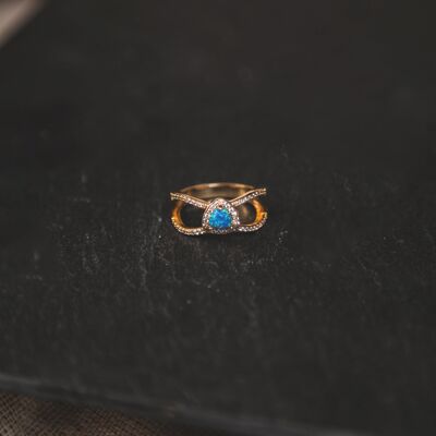Anello di pietra preziosa opale gelsomino