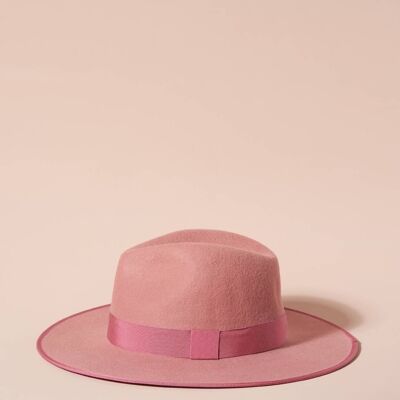 SOMBRERO Sombrero fedora gitana rosa