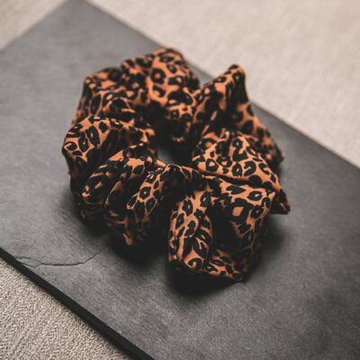 Scrunchie Behati con estampado de leopardo - Amarillo