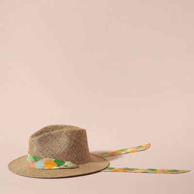 CHAPEAU PANAMA PANAMA RUBAN MULTICOLORE L