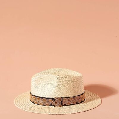 CHAPEAU Cesar noir straw hat