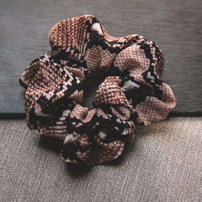 Zuri Snakeprint Scrunchie - Natürlich