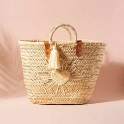 Sol xxl handwoven basket blanco