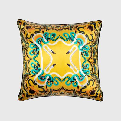 Swantastic Yellow Reversible Cushion