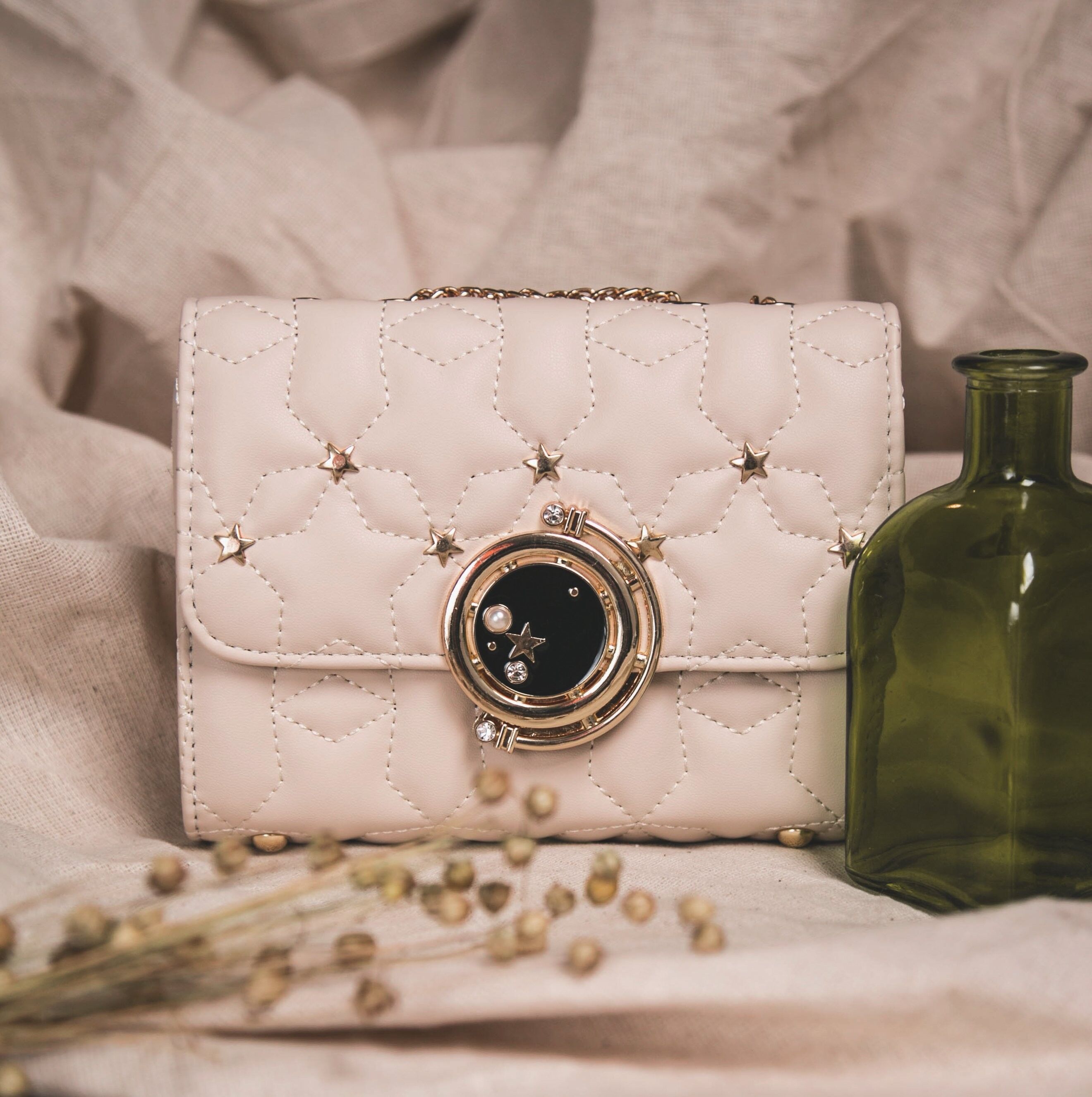 Borsa a tracolla Dora Star - Crema