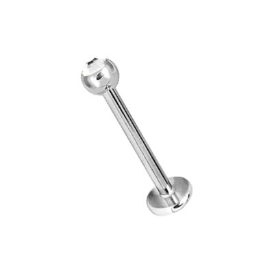 Labret aus Chirurgenstahl mit Kristall (1.2mm) Materialstärke (mm):1.2|Farbe:Crystal|Kugelgröße (mm):2.5|Länge (mm):5.0 (SKU: 73269-1)